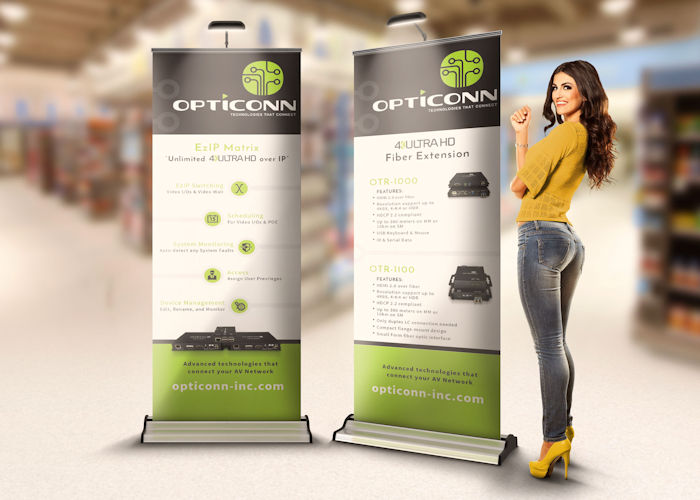 Small Banner Stand Design | 31.5×83.25 | Dual Height