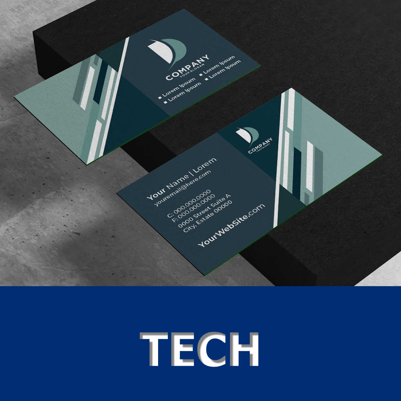 AVS Rize - Tri-Layer Business Card Tech Style