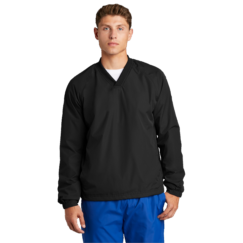 Raglan Wind Shirt | JST72 with Embroidered Logo | Black | XL Raglan Wind Shirt | JST72 with Embroidered Logo | Black | XL