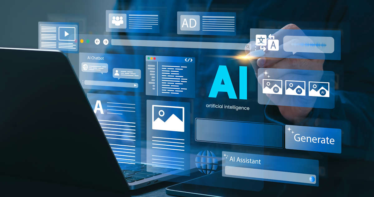 Rize Marketing - AI Search Results Tablet that says SEO keywords